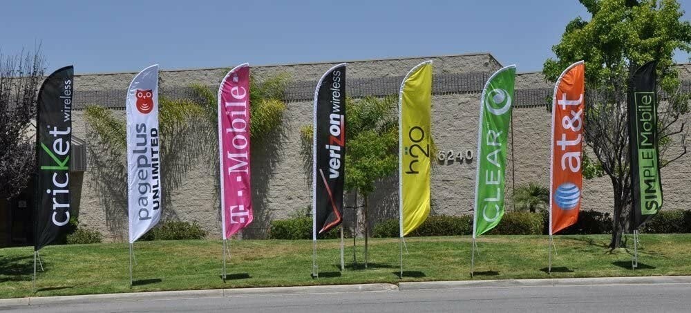 10 Sets of 15ft At&t Wireless Swooper Feather Flags – INCLUDES 15FT POLE KITS…