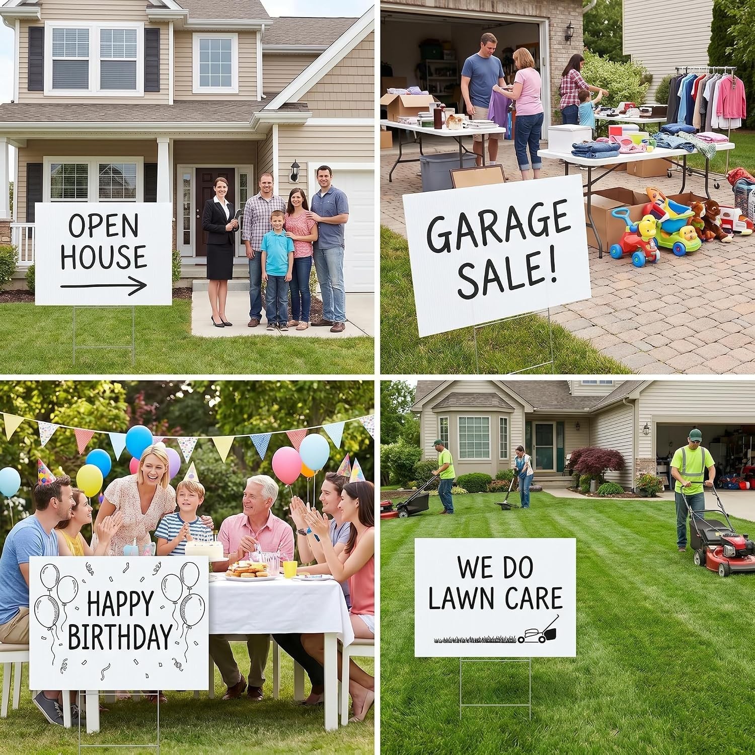 Weather-Resistant Poster Board Pack – 10 Signs