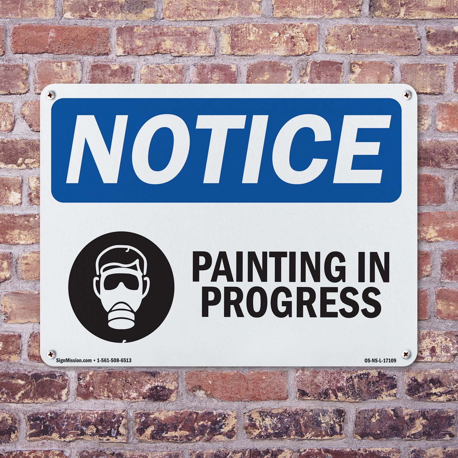 Painting In Progress OSHA Notice Sign Metal, Plastic, Or Decal – 5 or 10 Pack