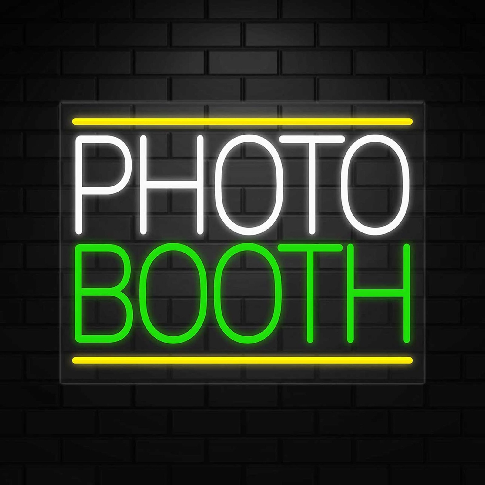 Photo Booth Neon Sign for Retail Displays | LED Flex Neon | 24″W x 18″H x 1″D