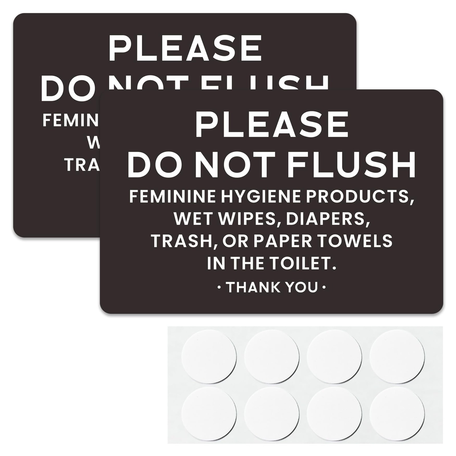 Widerastre 2 Pcs Do Not Flush Sign for Bathroom, Please Do Not Flush Anything…