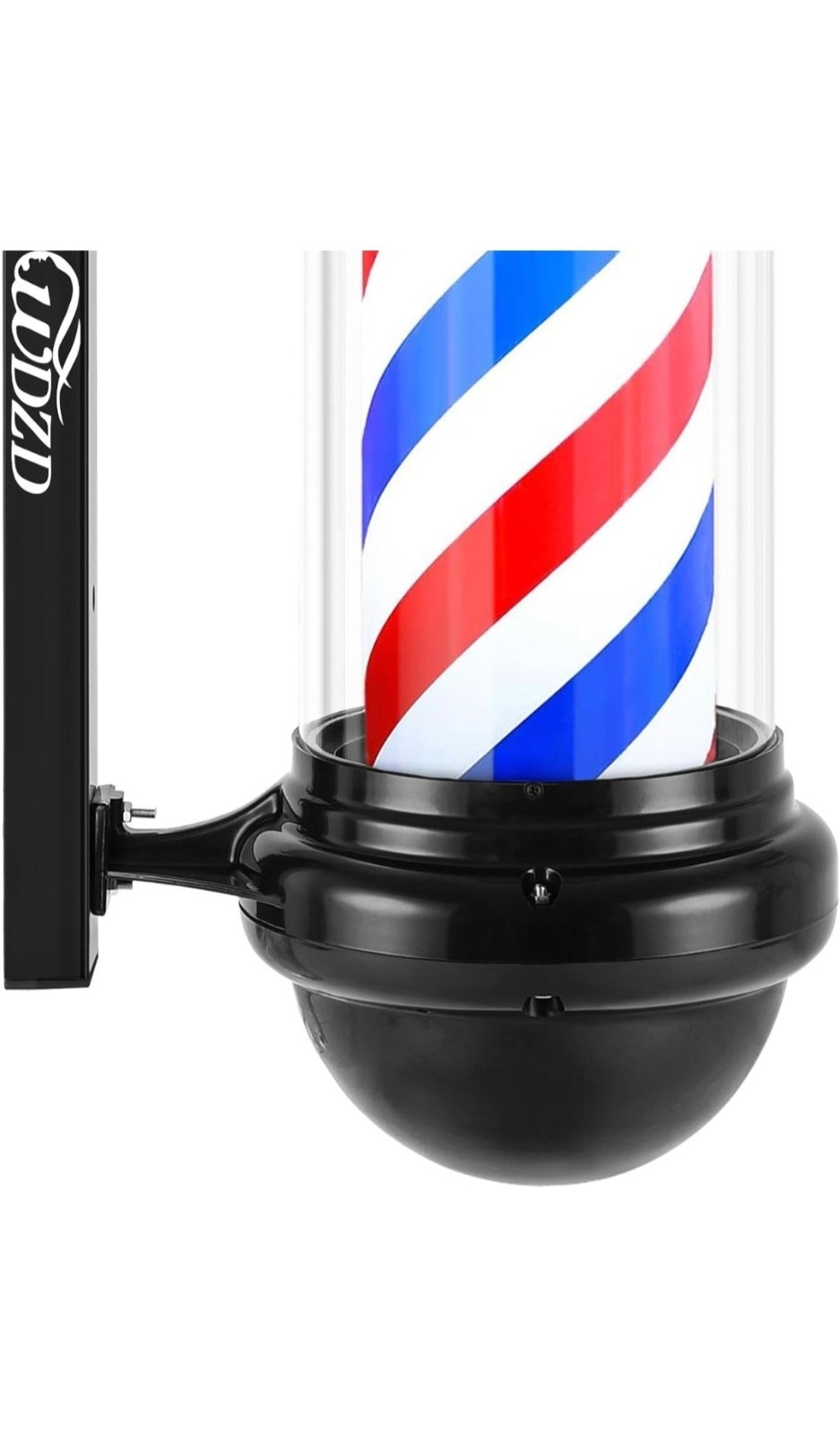 WDZD Wall Mounted Barber Pole 22.44in Electric Red Blue White
