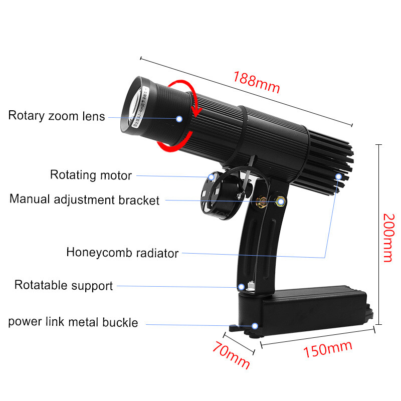15W Custom Track Advertising Gobo Projector LED Logo Projection for Store Bar