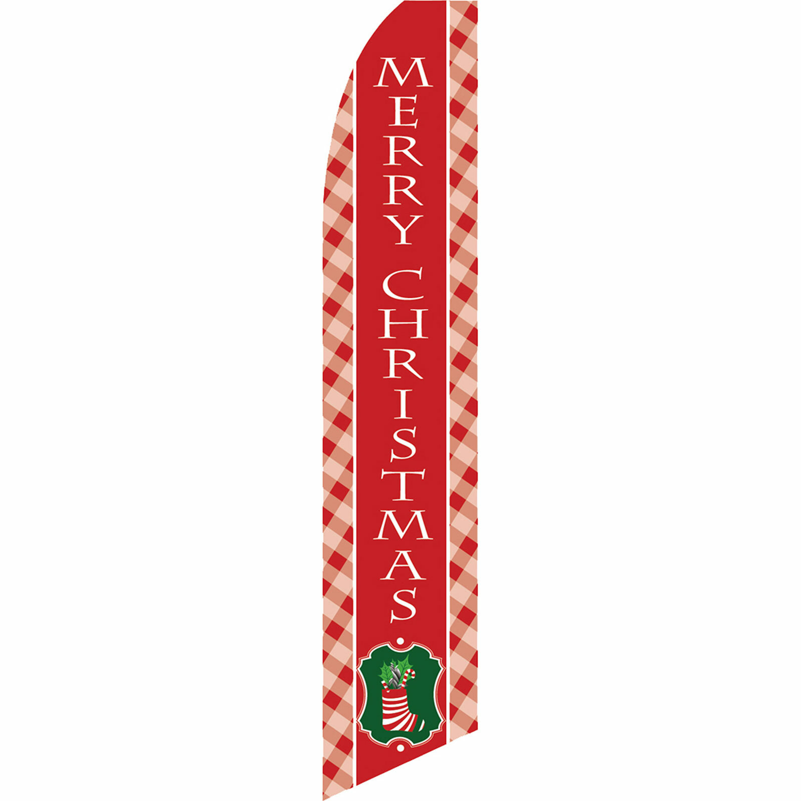 Merry Christmas Flag Flutter Feather Banner Swooper Stocking Holiday Bundle Kit
