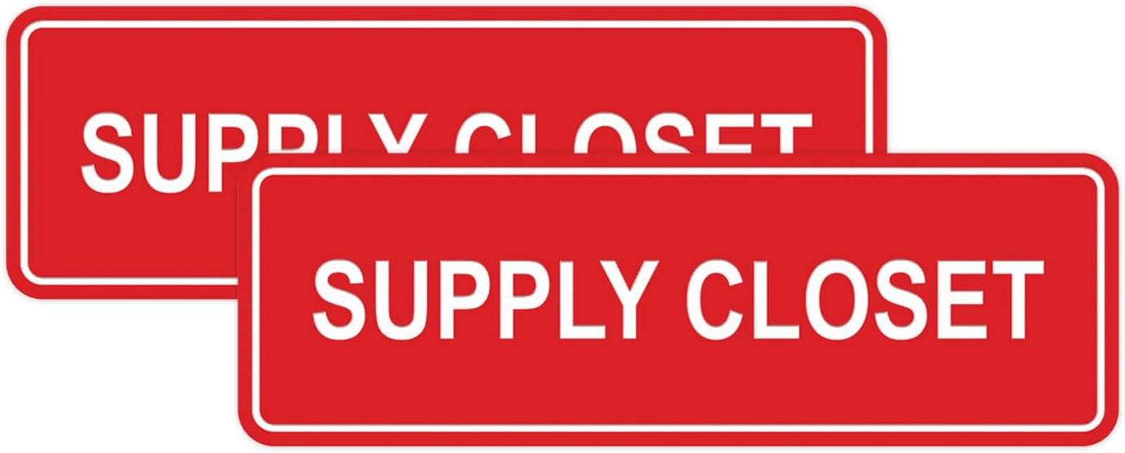 Standard Supply Closet Wall or Door Sign | Office Storage Signage (Black) – Larg