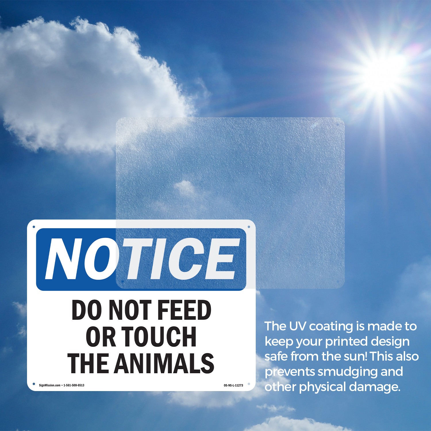 Do Not Feed Or Touch The Animals OSHA Notice Sign Metal, Decal – 5 or 10 Pack