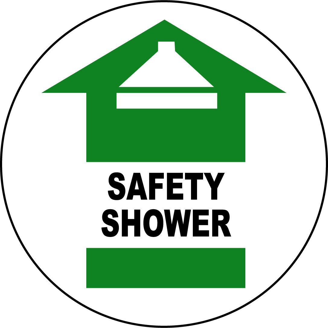 SAFETY SHOWER | Adhesive Vinyl Sign Decal