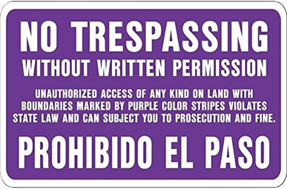 Durable 14×9.5 Aluminum No Trespass Sign for Outdoor Business & Property Use