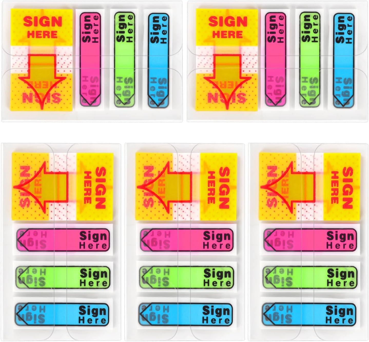 500Pcs Sign Here Tabs, Arrow Labels Stickers Adhesive Sign Here Stickers Sign He