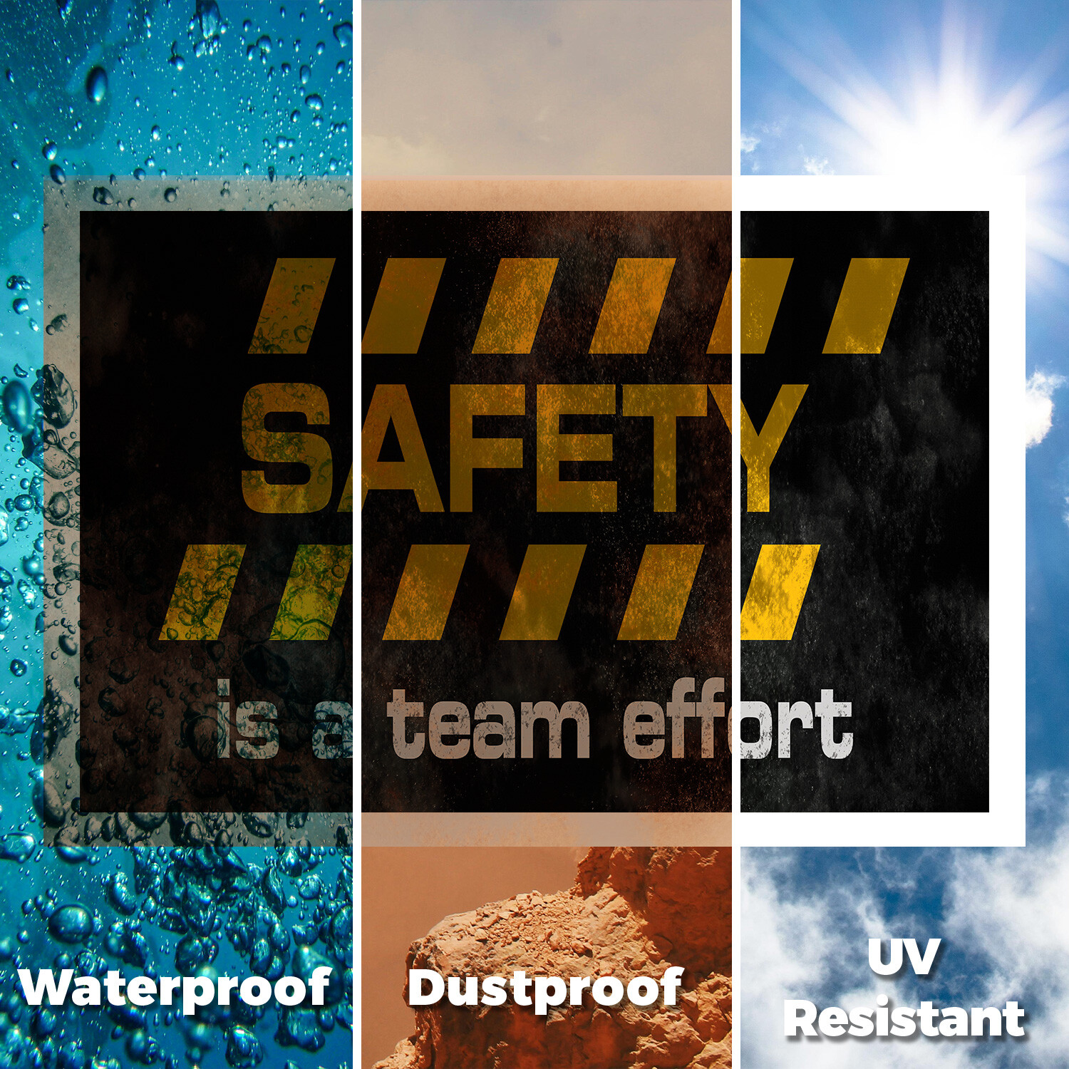 Safety Is a Team Effort Yard Sign Workplace Safety, OSHA Compliance, Bold Design