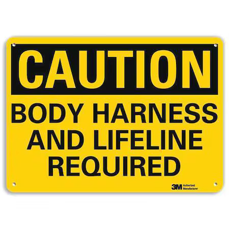 Lyle U4-1092-Na_14X10 Caution Sign, 14″ W, 10″ H, 0.040″ Thick,
