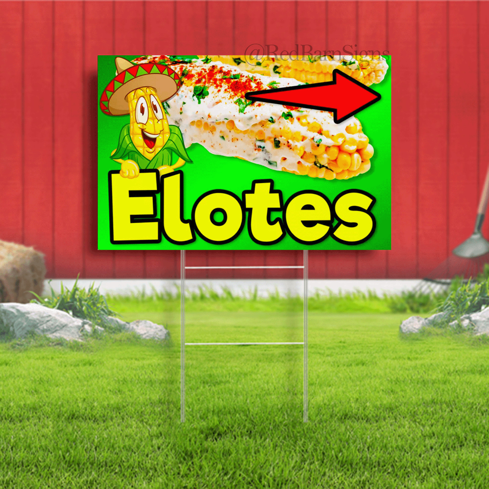 Elotes 2 Pack Double-Sided Yard Signs 16″ x 24″ with Metal Stakes (Made in Texas