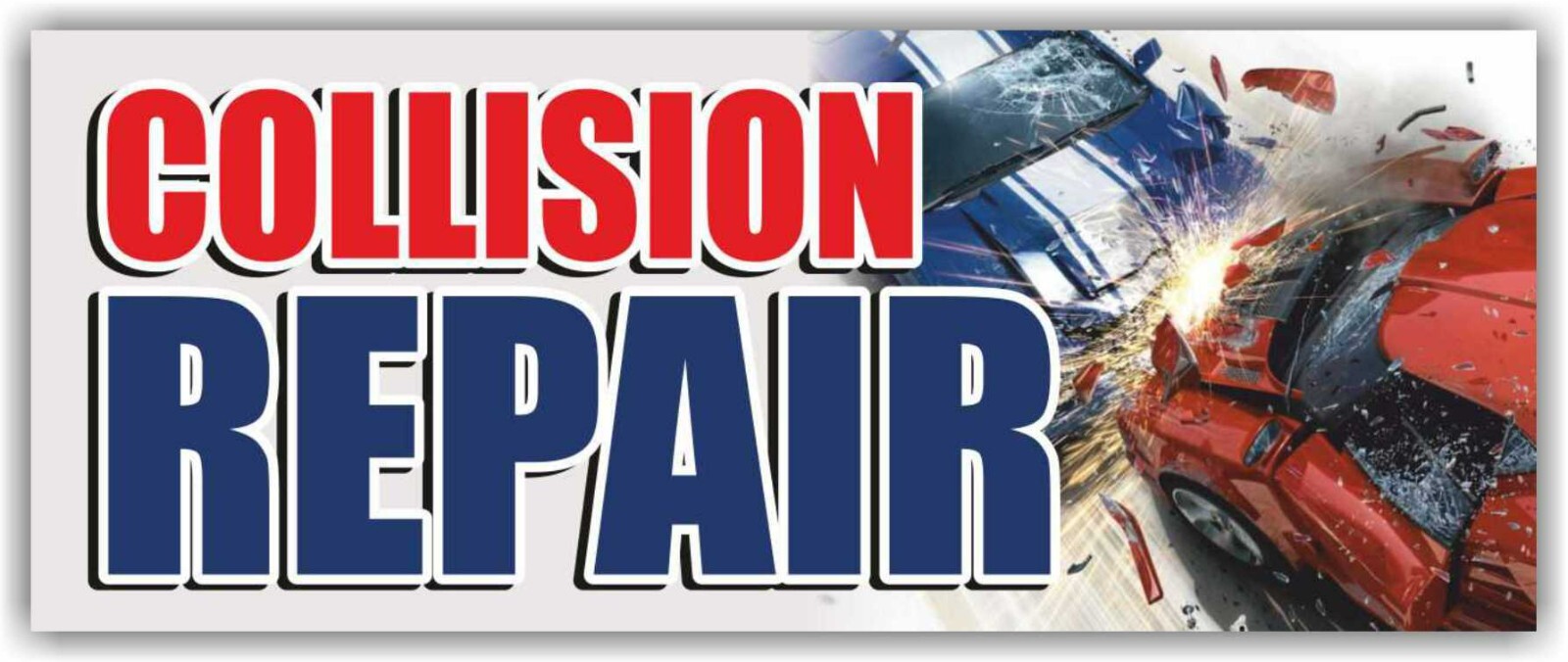 COLLISION REPAIR Advertising Banner Vinyl Mesh Sign car service autobody garage