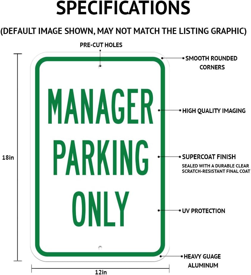 Office with Left Arrow | 12″ X 18″ Heavy-Gauge Aluminum Rust Proof Parking Sign