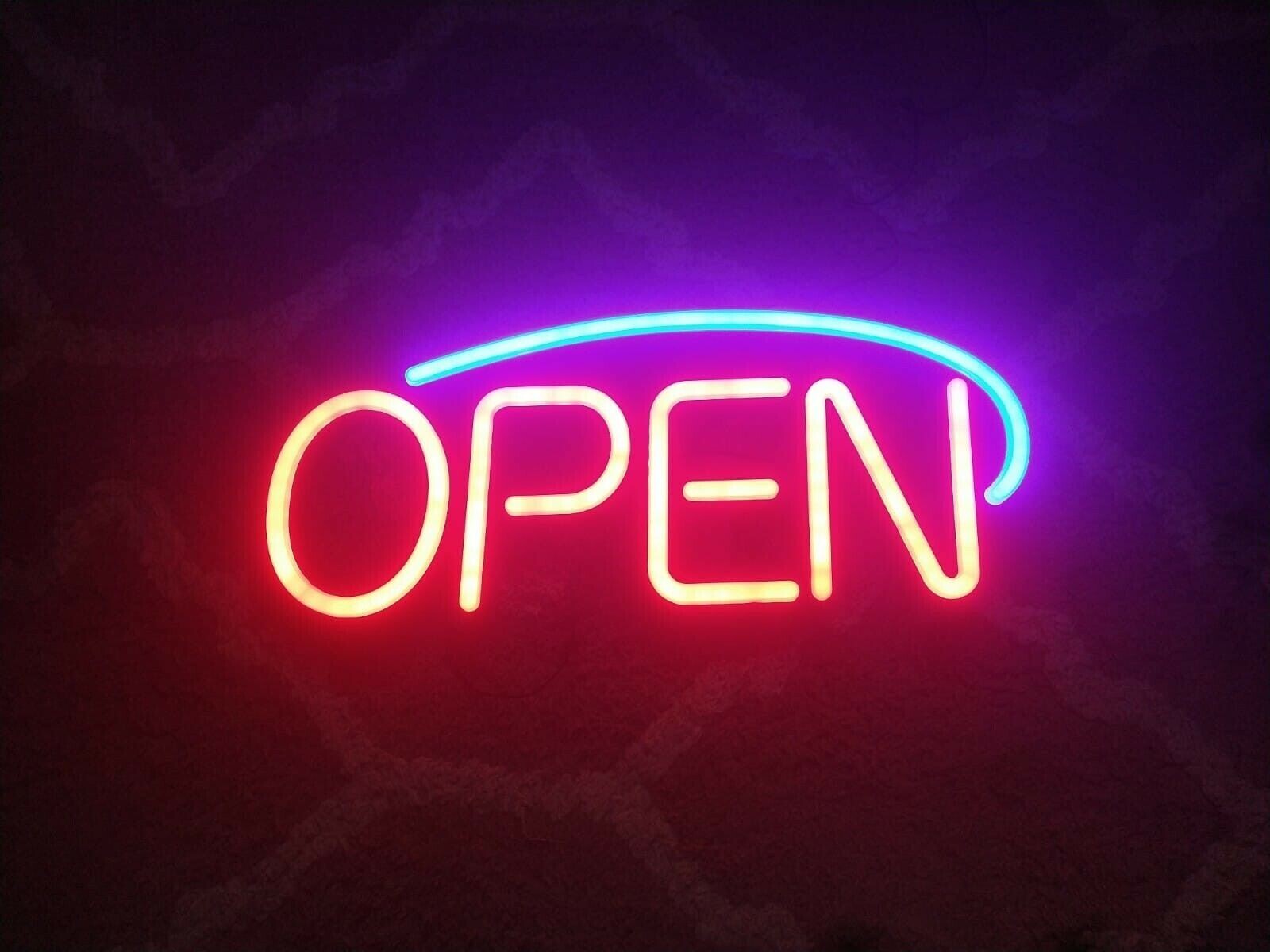 Led Open Sign energy efficient, flashing option with multiple settings