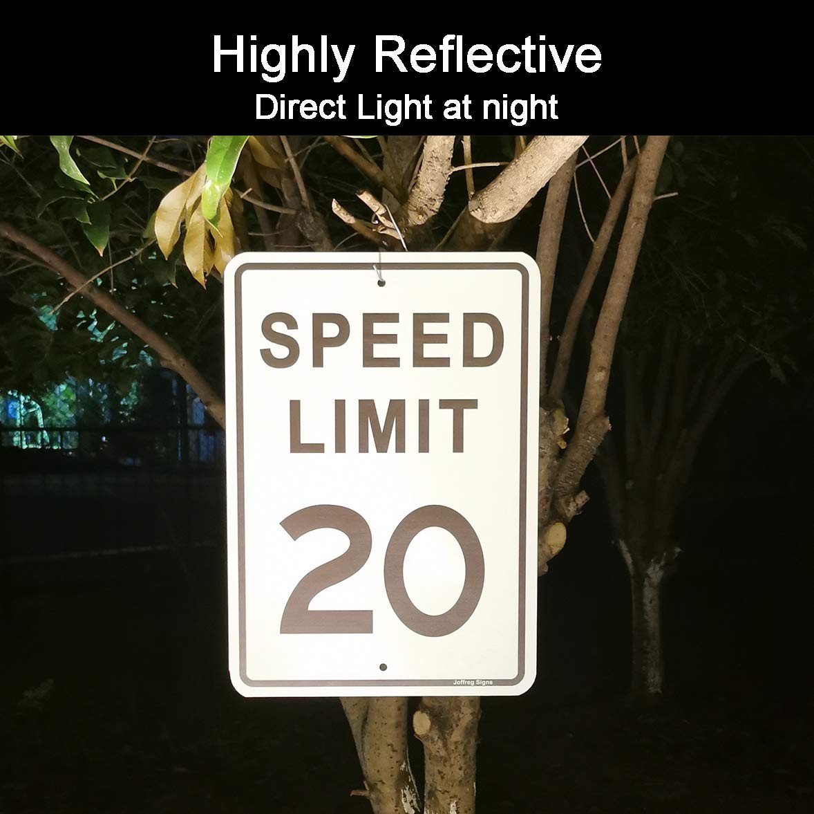 Speed Limit 20 MPH Sign,17 x12 Inches,Reflective Aluminum (2 Pack)