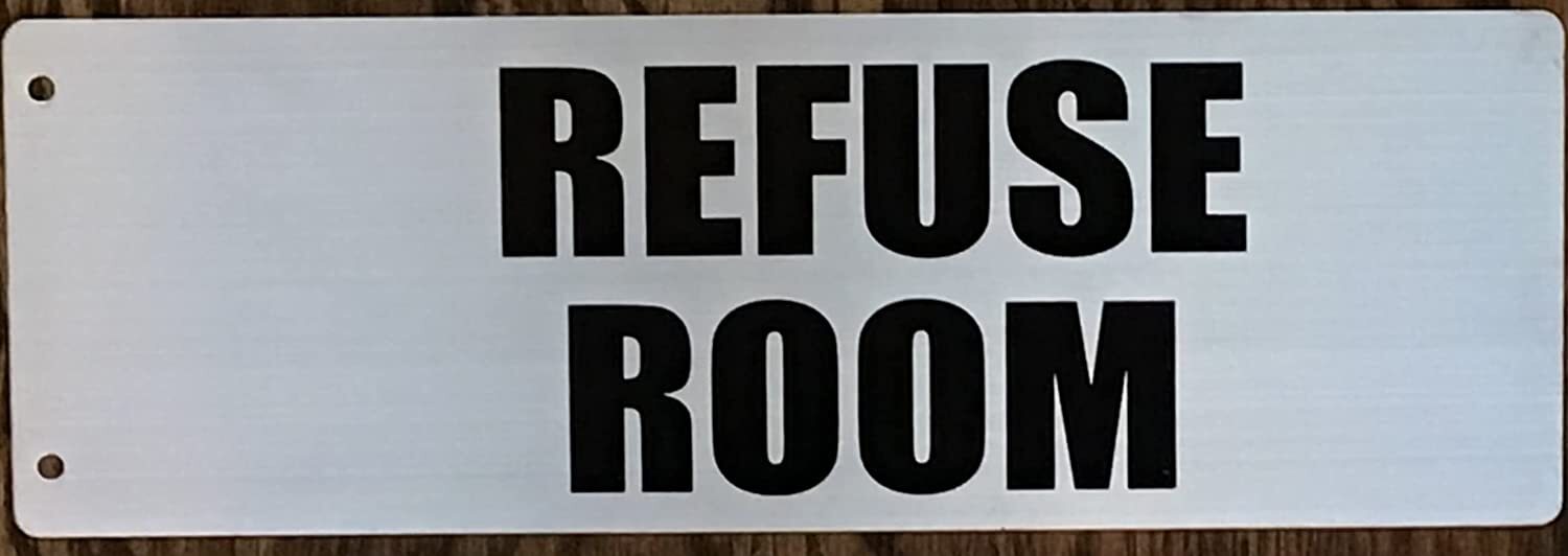 Refuse Room Sign -Two-Sided/Double Sided Projecting, Corridor