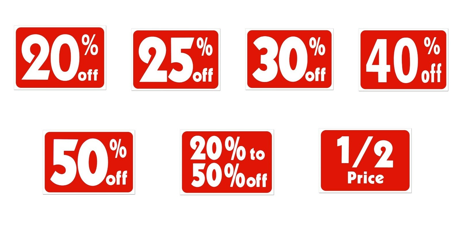 40% Off Sale Sign Business Retail Store Shopping Message Signs Durable Plastic