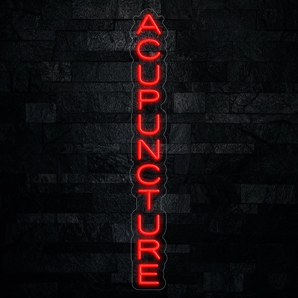 Acupuncture LED Neon Sign 5″L x 36″H #20035
