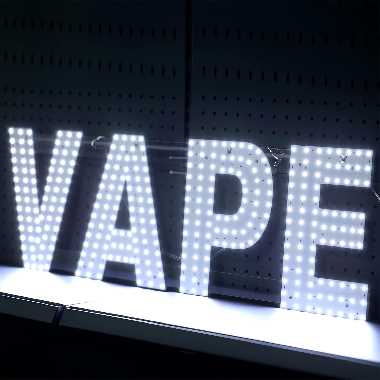 30″X10″ Super Bright Large LED Smoke Shops VAPE Sign with Hanging Installation