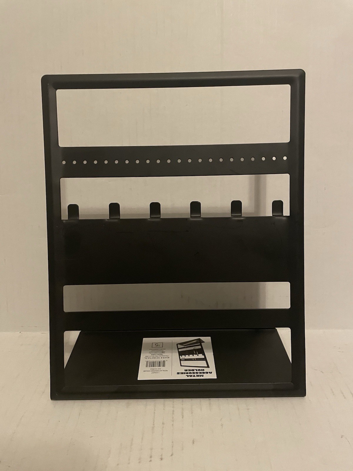 Black Metal Accessories Holder Made For Retail