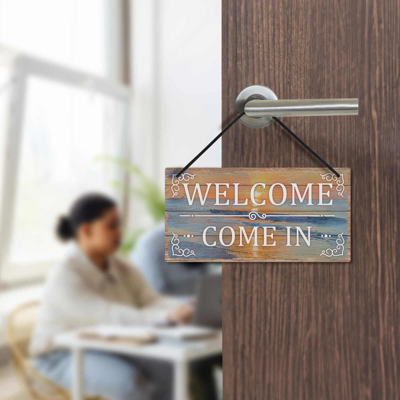 Meeting in Progress Door Sign – Welcome Come in Office Sign for Meeting Room,