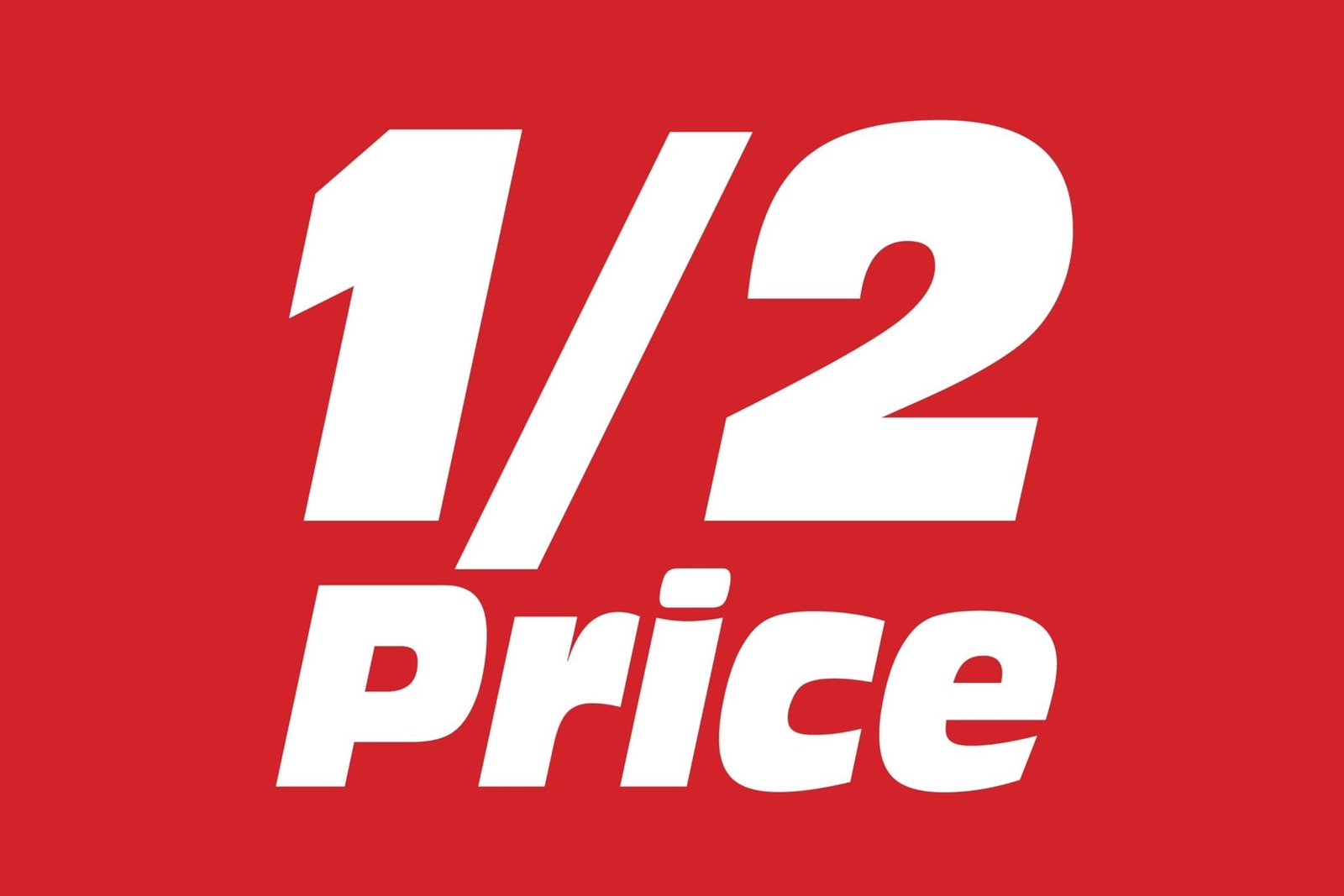 1/2 Price Business Retail Counter Informational Sign | Plastic | 12″w x 8″h