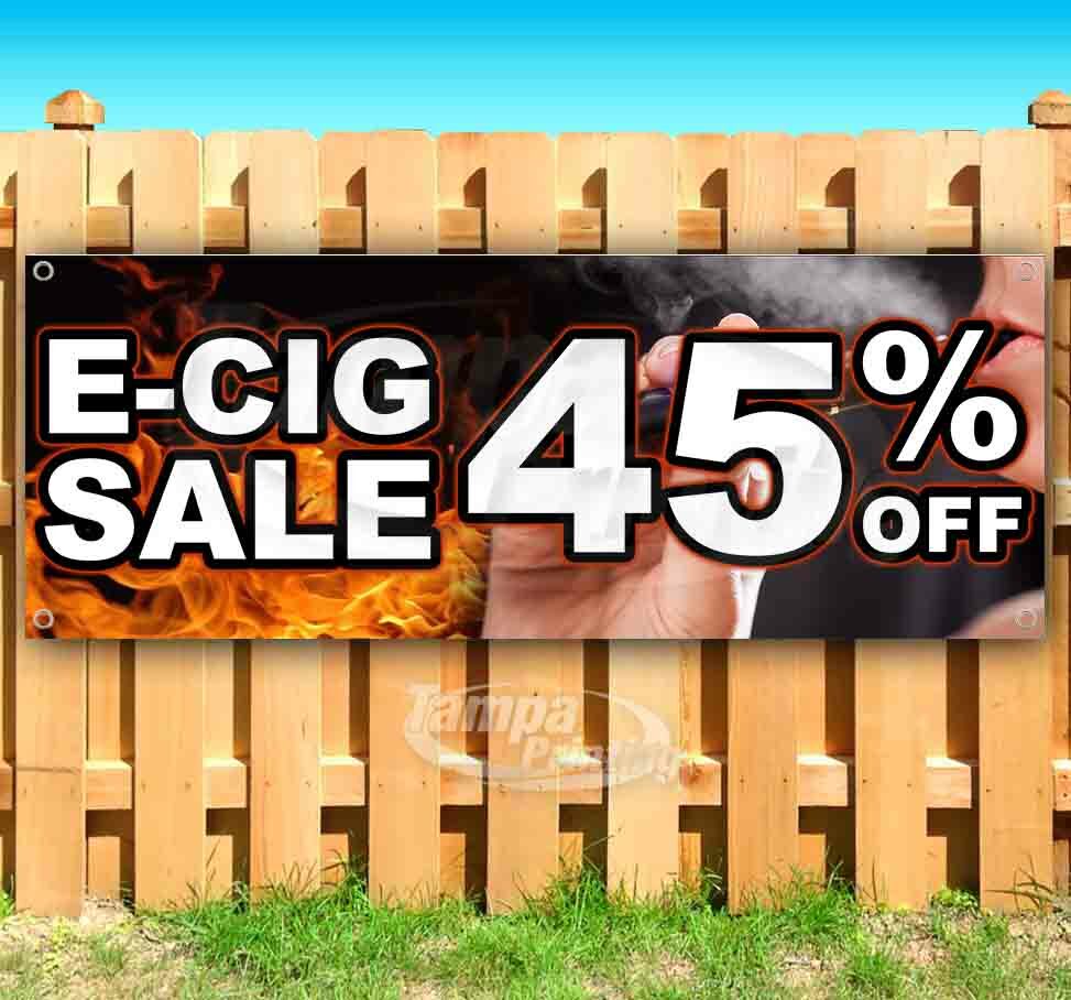 E-CIG SALE 45% OFF Advertising Vinyl Banner Flag Sign Many Sizes Available VAPE