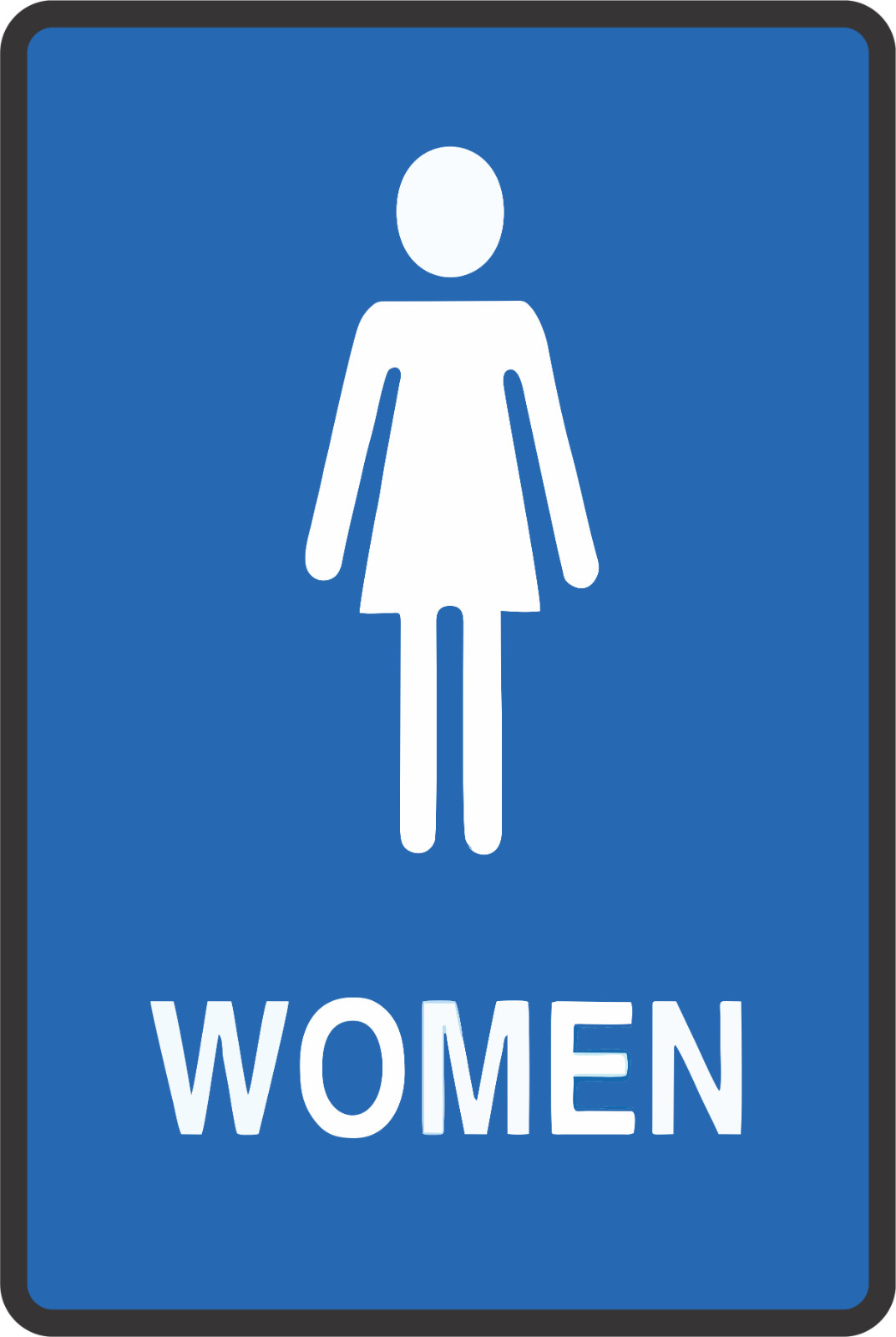 Blue Women’s Room Metal Restroom Bathroom Sign 8″ x 12″ or 12″ x 18″ Sizes