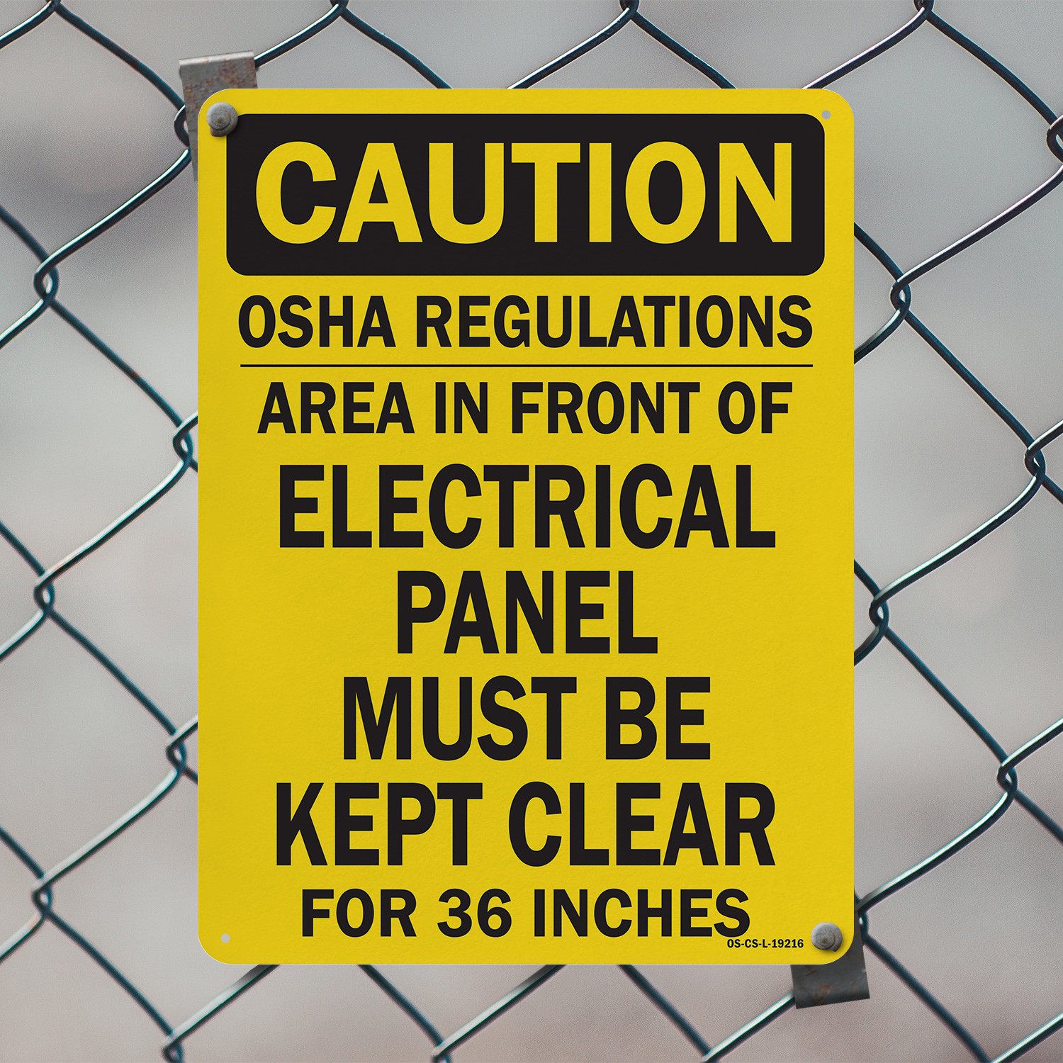 OSHA Regulations Area In Front Electrical Panel Must Kept 36 Inches 5/10 Pack