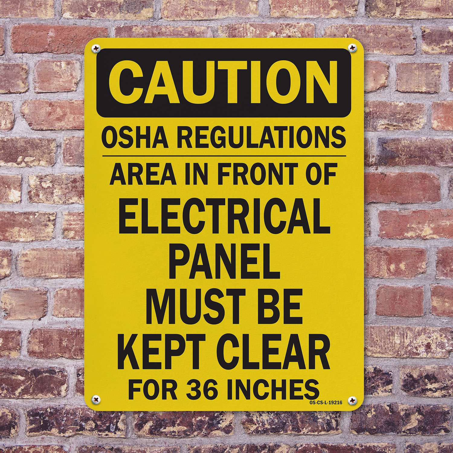 OSHA Regulations Area In Front Electrical Panel Must Kept 36 Inches 5/10 Pack