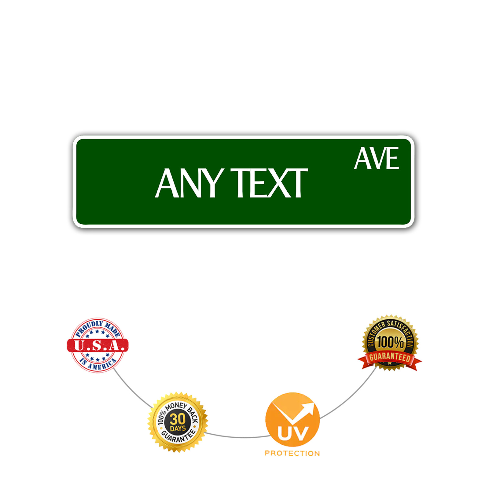 Custom Street Sign Your Text Avenue Personalized Text Aluminum Metal Plate Sign