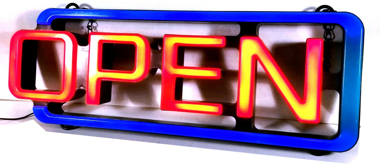 OPEN Business Sign Illuminated Blemish Sale Steady or Flashing Settings 22″ x 7.