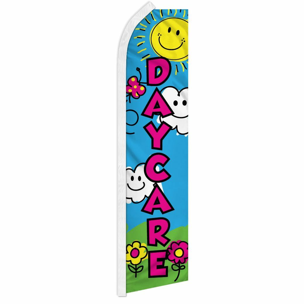 “DAYCARE” advertising super flag swooper banner business sign childcare babysit