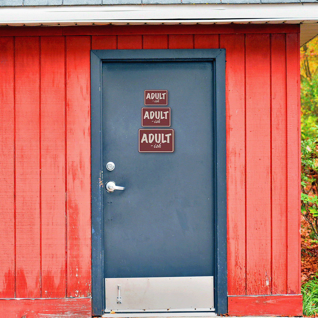Classic Framed Plus Adult-Ish Wall or Door Sign | Funny Home & Office Signage