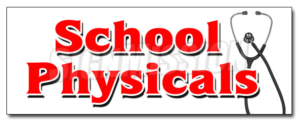 SCHOOL PHYSICALS DECAL sticker no appointment walk-in flu shots health