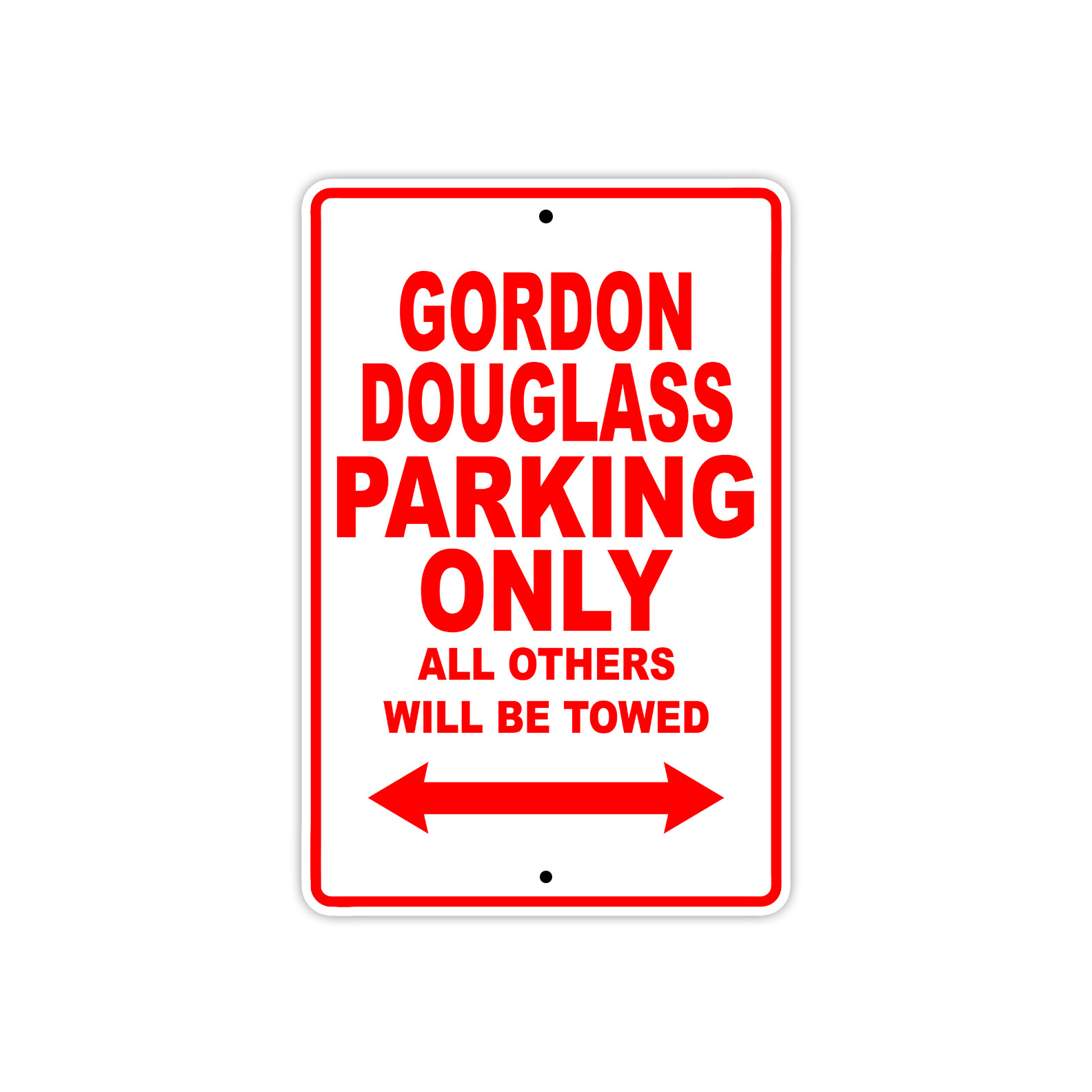 Gordon Douglass Parking Only Boat Ship Yacht Marina Lake Dock Aluminum Tin Sign