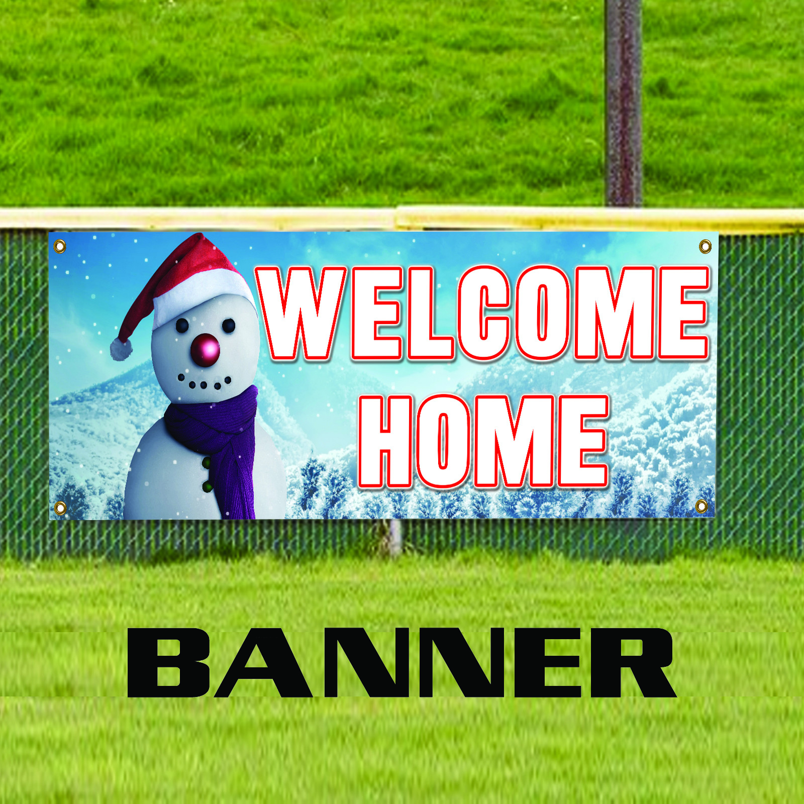 Welcome Home Vinyl Banner Apartment House Property Home Décor Advertising Banner