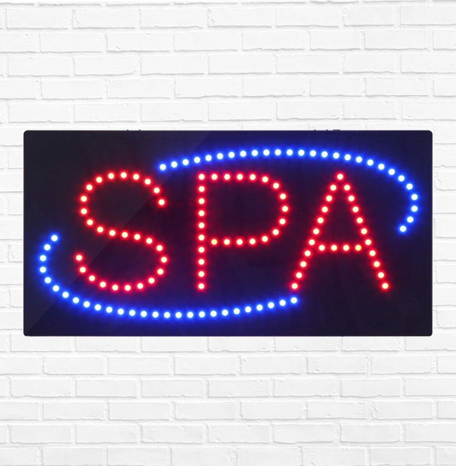 LED SPA Sign for Retail Business Displays | Light Up Sign | 12″H x 24″W x 2″D