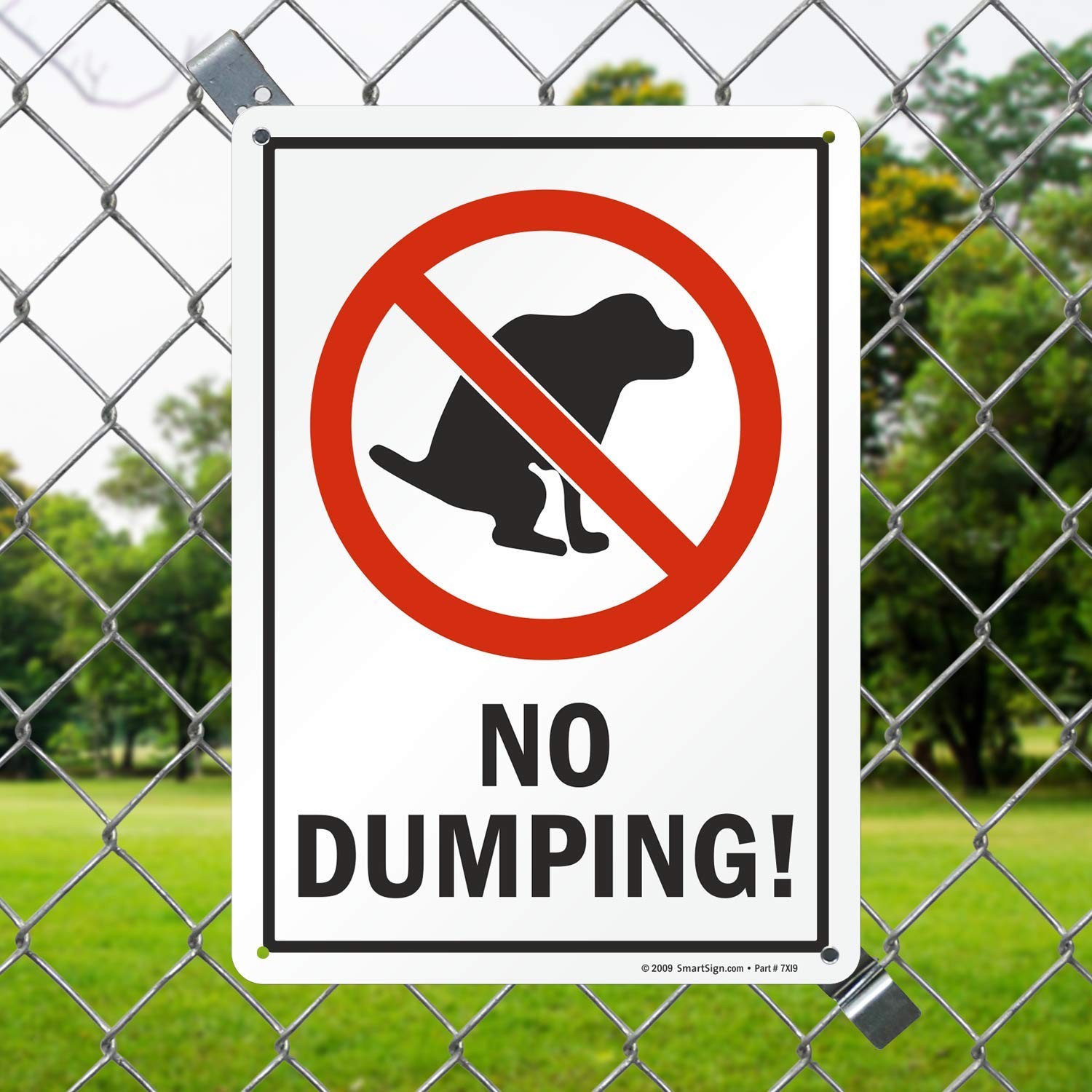 SmartSign “No Dumping” Dog Poop Sign | 10″ x 14″ Plastic