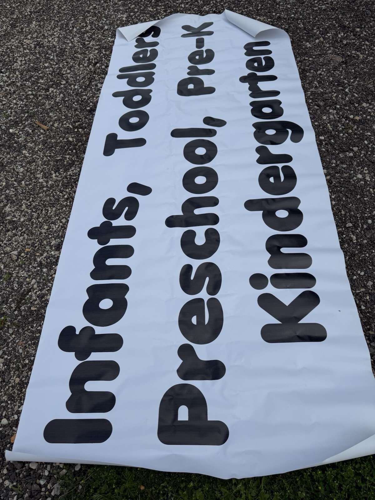 Vinyl sign homeschool 120 x 49 infant’s preschool kindergarten pre-K toddlers