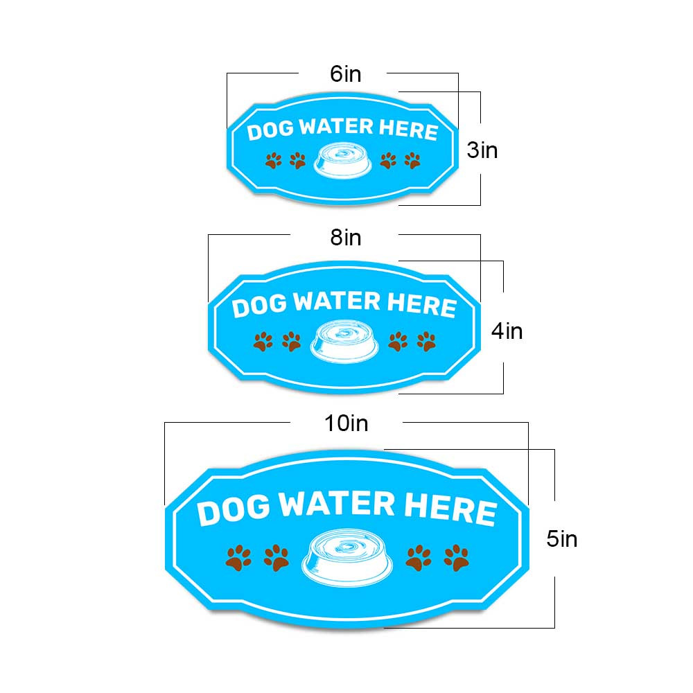 Victorian Plus Dog Water Here Wall or Door Sign | Pet Warning Signage