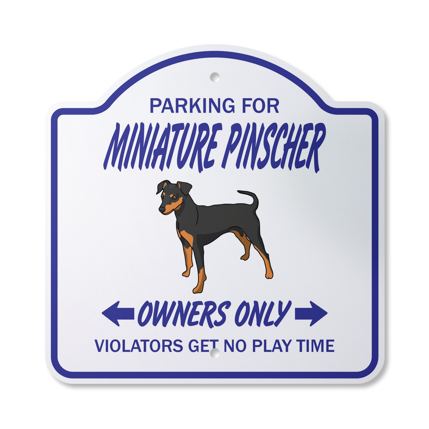 Miniature Pinscher Plastic Sign Dog Pet Parking Gift Min-Pin Pet Anima
