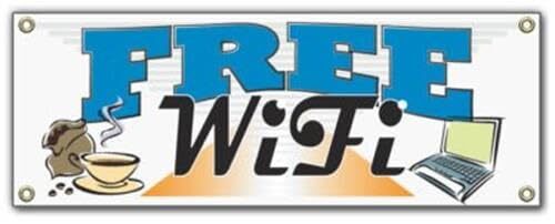 Wi-Fi | Vinyl Banner w/ Grommets | 2.5’H x 6’W