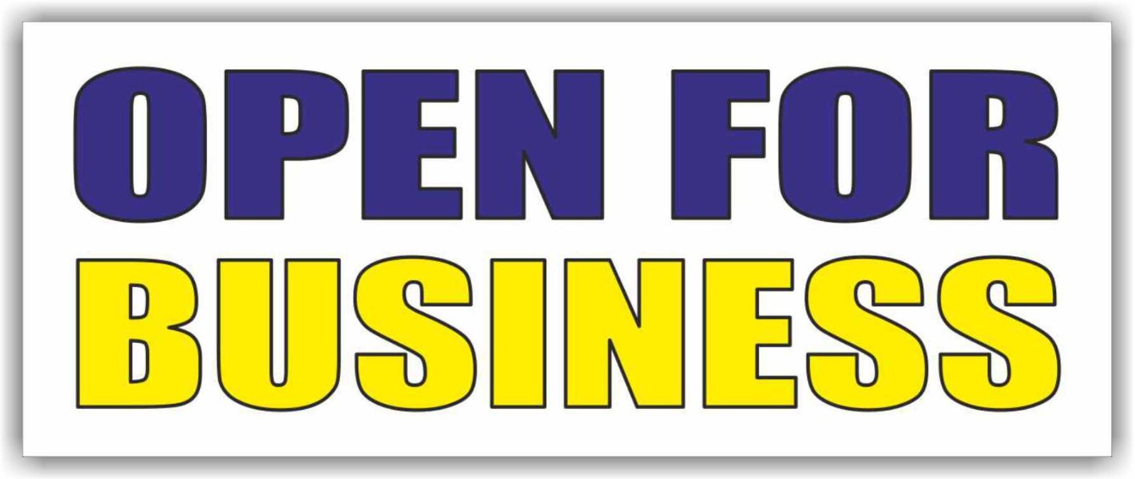 OPEN FOR BUSINESS Advertising Banner Vinyl Mesh Sign Welcome Grand Opening Shop