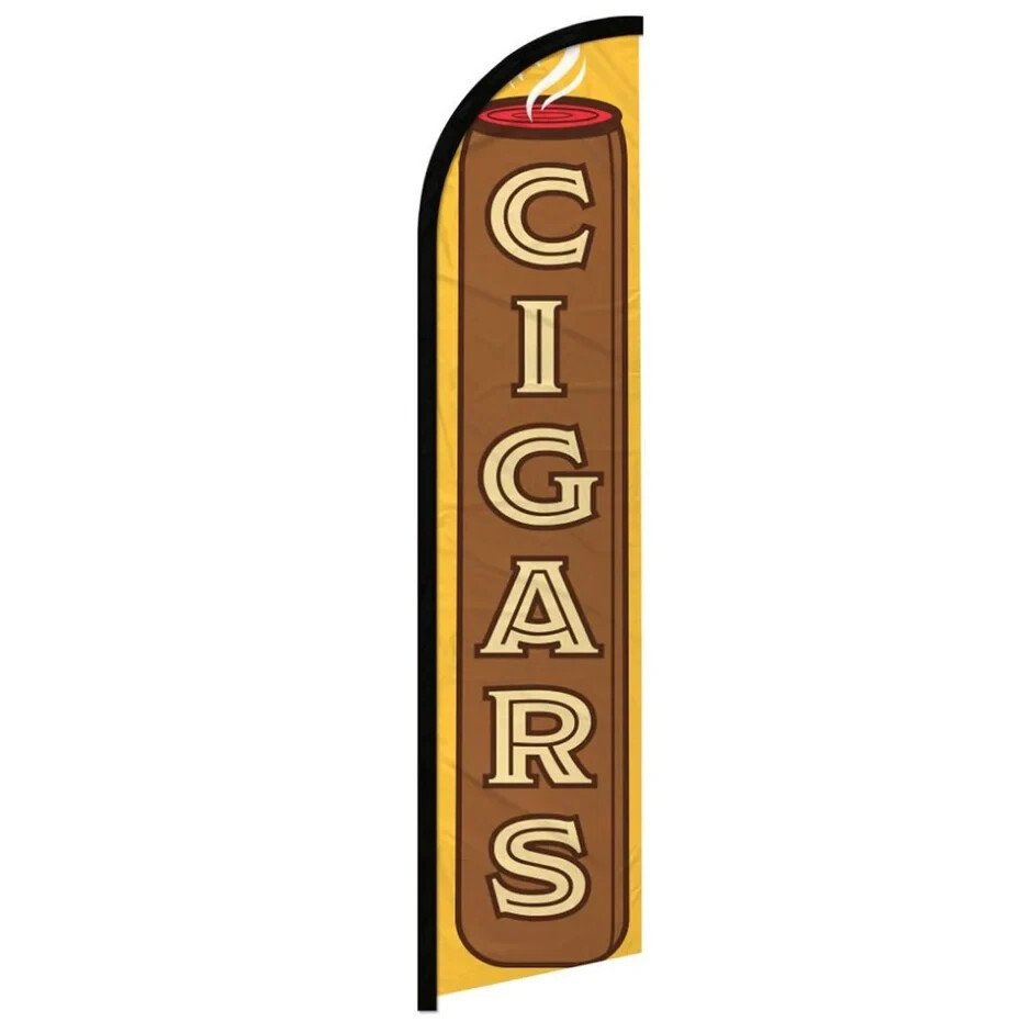 Cigars (YW) Windless Full Sleeve Feather Advertising Smoke Shop Banner Flag