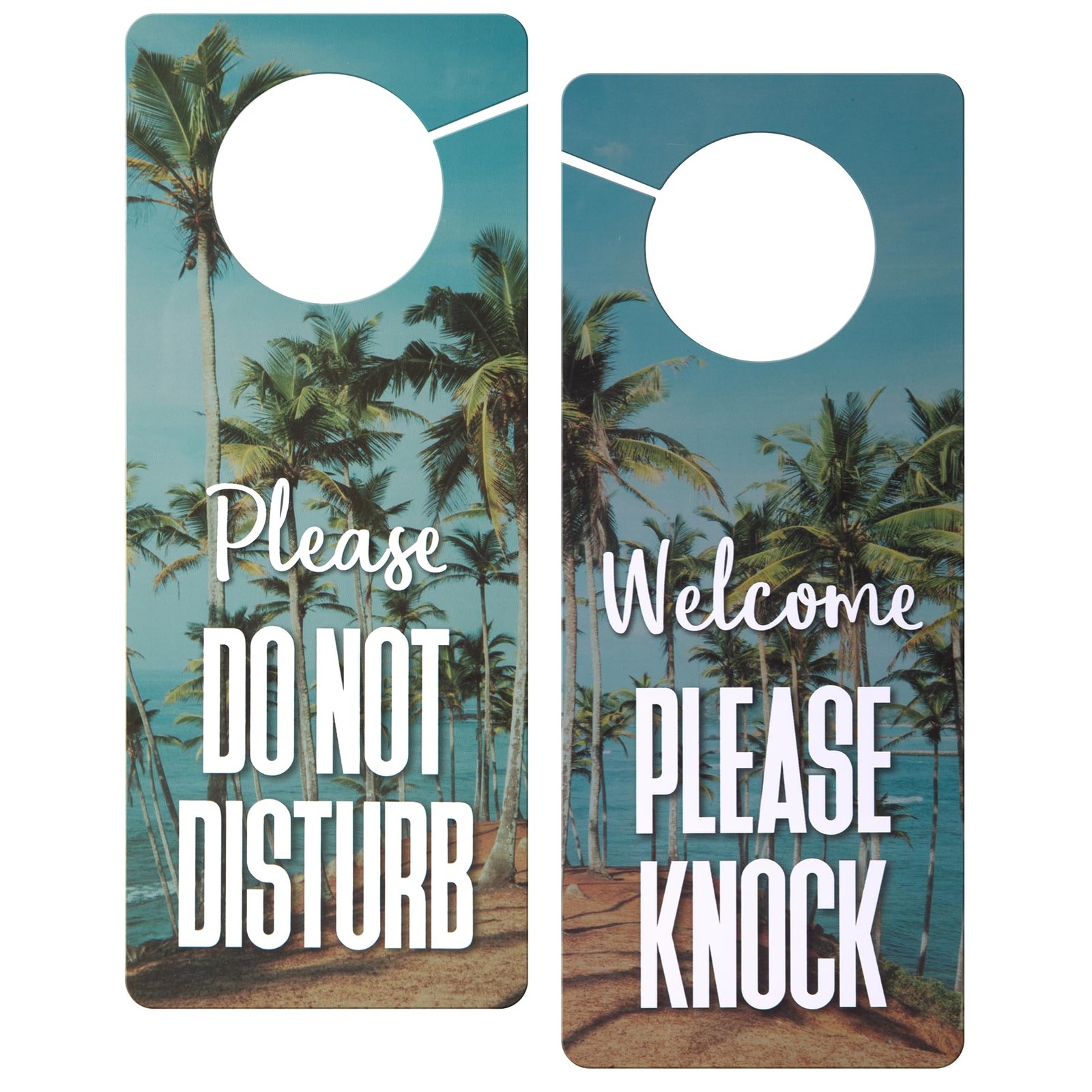Do Not Disturb Door Hanger Sign 2 PCS Meeting in Progress 9.5×3.8 Inch PVC