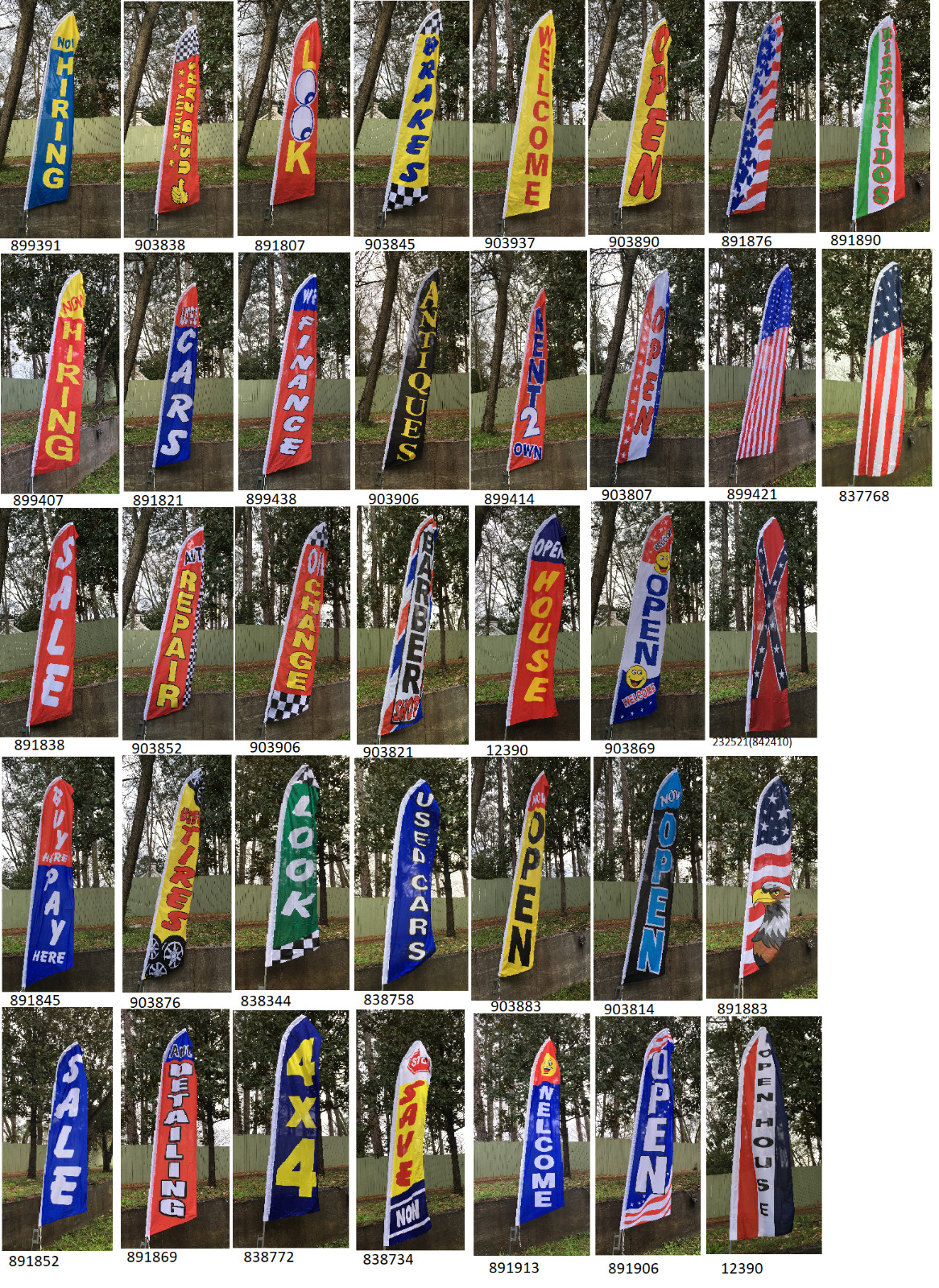 Business Advertising Swooper Flutter Feather Flag Kits W/& without hardware USA