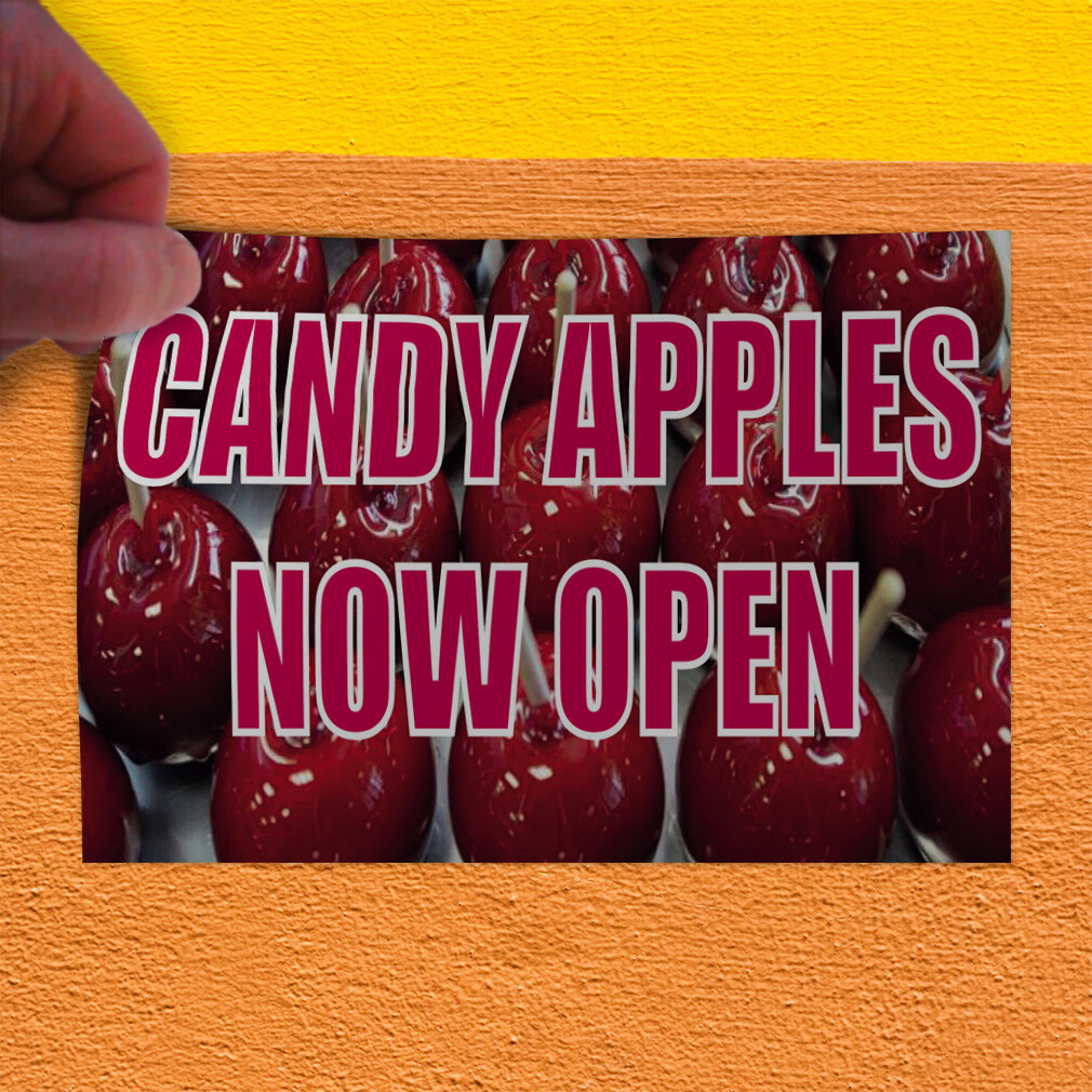 Decal Stickers Candy Apples Now Open Advertising Printing Vinyl Store Sign Label