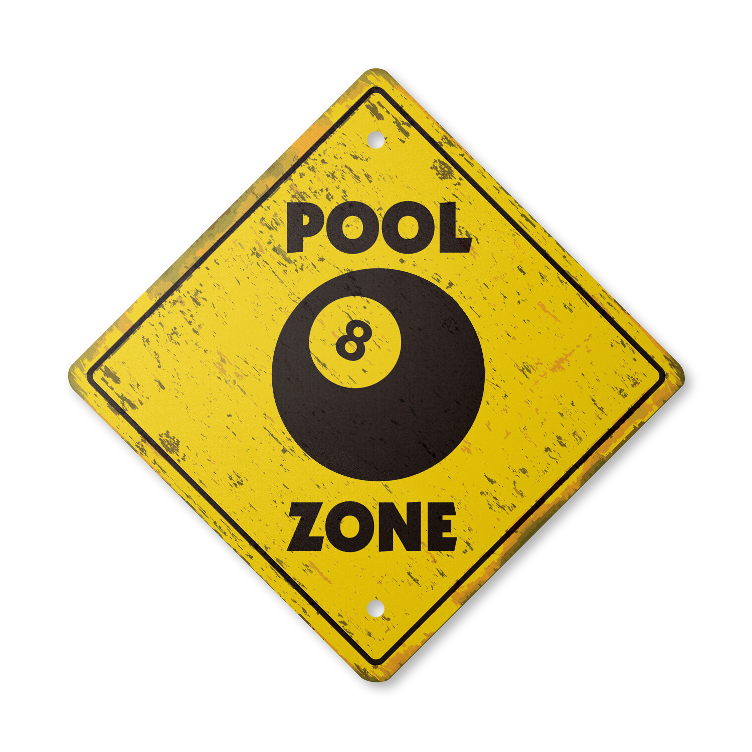 Pool Vintage Crossing Sign Xing Plastic Rustic hall table 8 ball billiards cue s